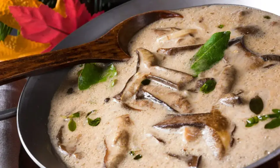 Aksamitny sos grzybowy z suszonych grzybów, idealny do jesiennych dań. Przepis na ten aromatyczny dodatek znajdziesz wkrótce!